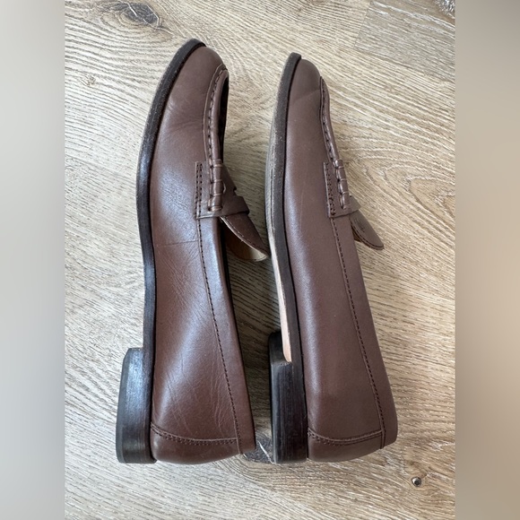 Lauren Ralph Lauren Winnie Burnished Leather Penny Loafers Chestnut Brown 9.5 - Picture 10 of 16